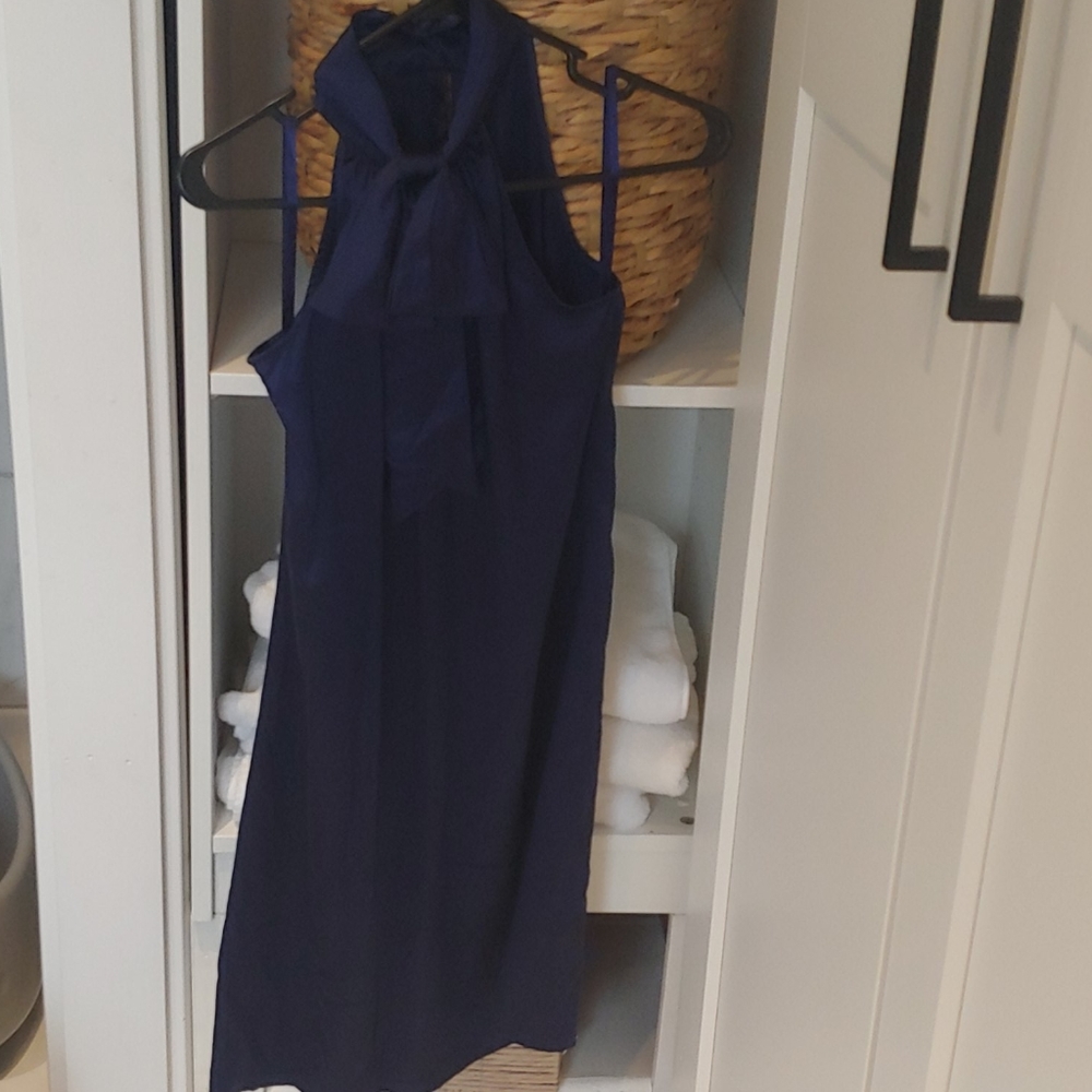 Navy Silk Loft Dress